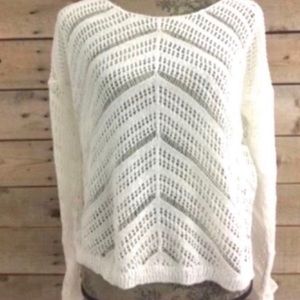 NWT - Fate White Knit Sweater